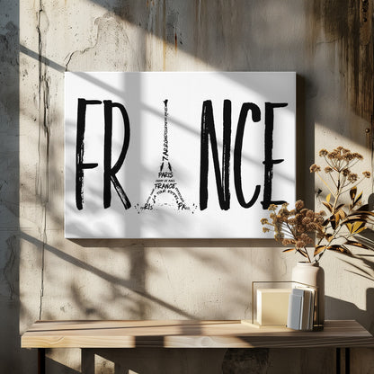 FRANCE Typography - Poster / Art Print - interiör