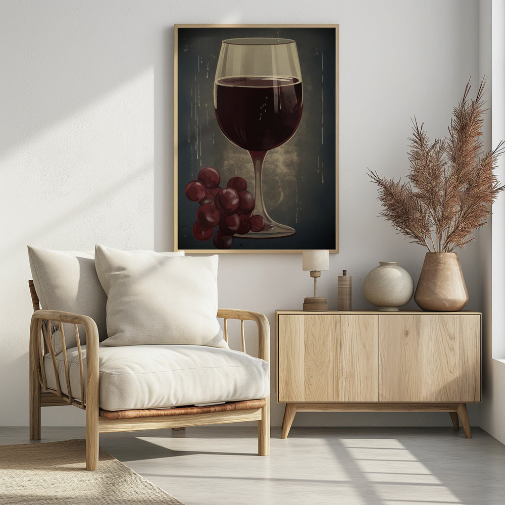 Red Red Wine No 1 - Poster / Art Print - interiör