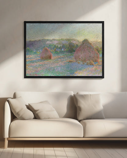 Stacks of Wheat, End of Summer (1890–1891) By Claude Monet - Poster / Art Print - interiör