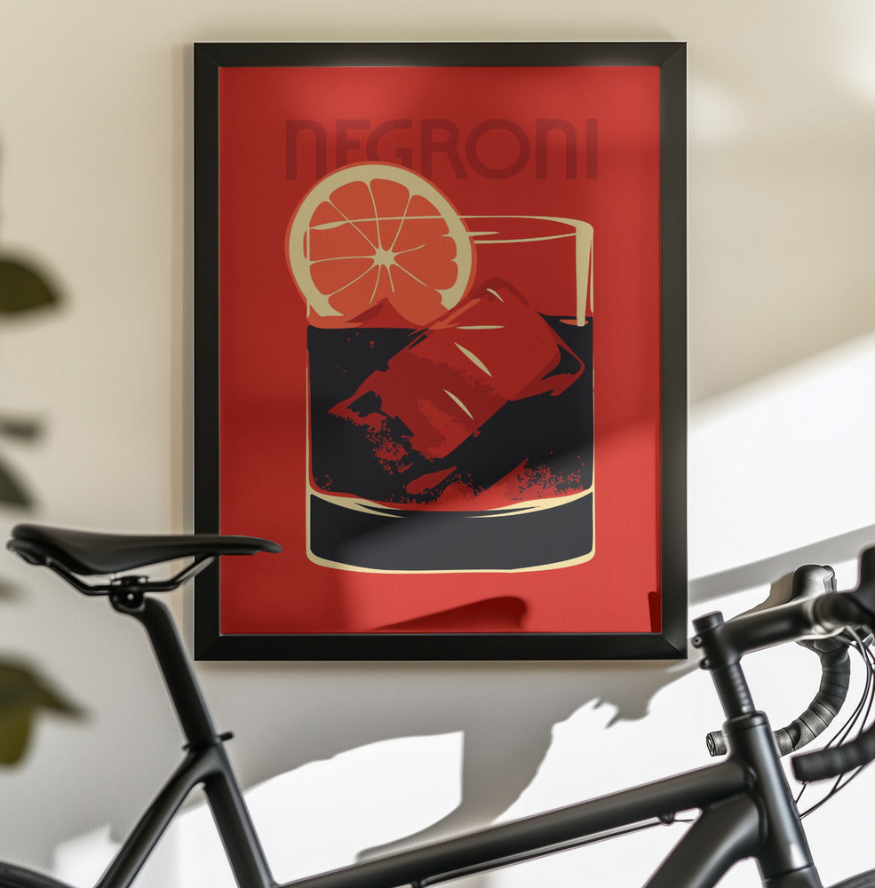 Negroni Red - Poster / Art Print - interiör