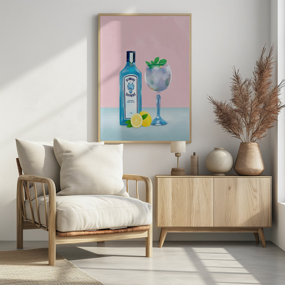 Gin Cocktail - Poster / Art Print - interiör