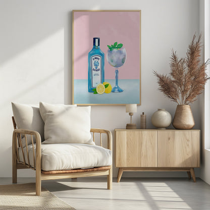 Gin Cocktail - Poster / Art Print - interiör