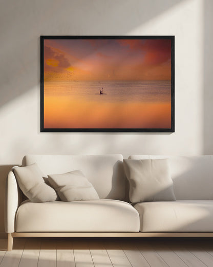 Albufera kayaking at sunset 7D17 - Poster / Art Print - interiör