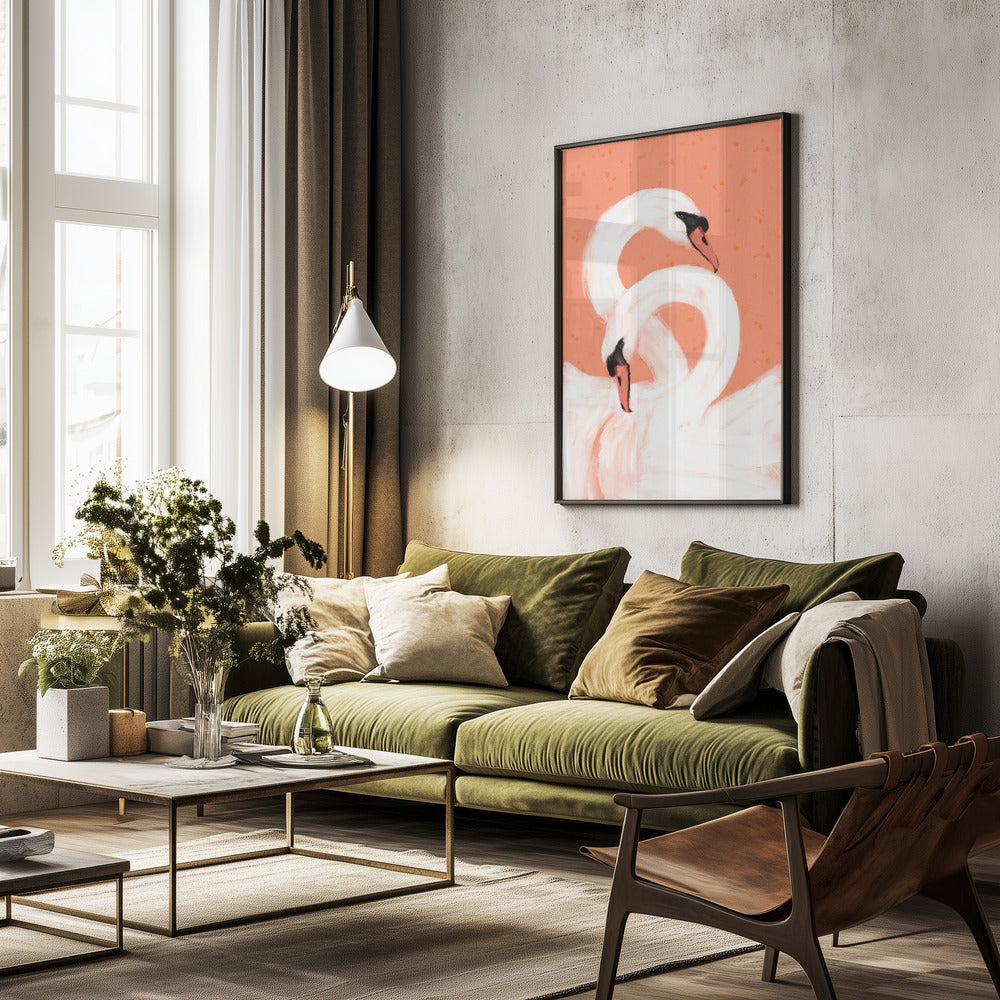 Swans - Poster / Art Print - interiör