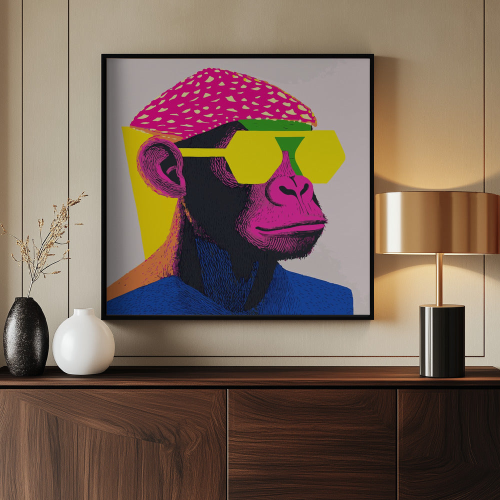 Cool Monkey - Poster / Art Print - interiör