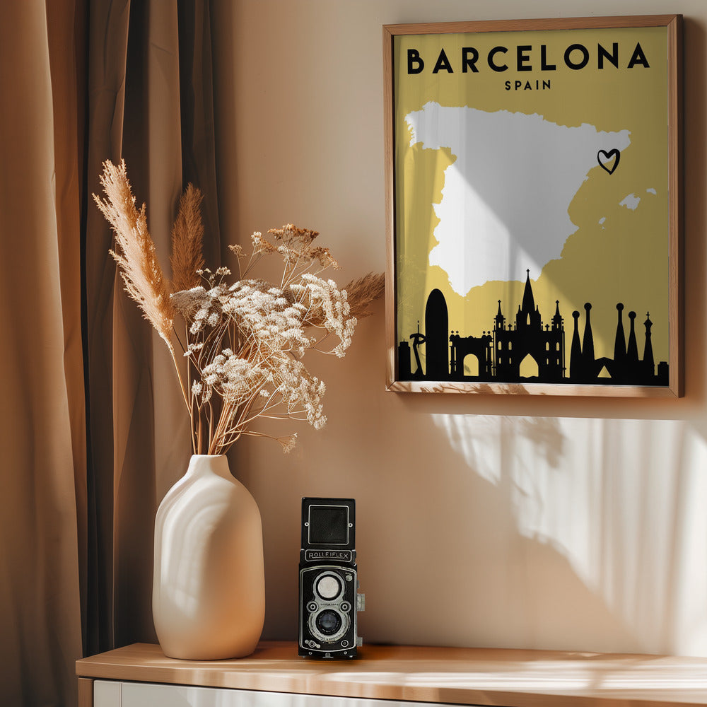 City Love Maps 09 - Poster / Art Print - interiör
