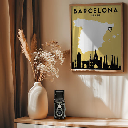 City Love Maps 09 - Poster / Art Print - interiör