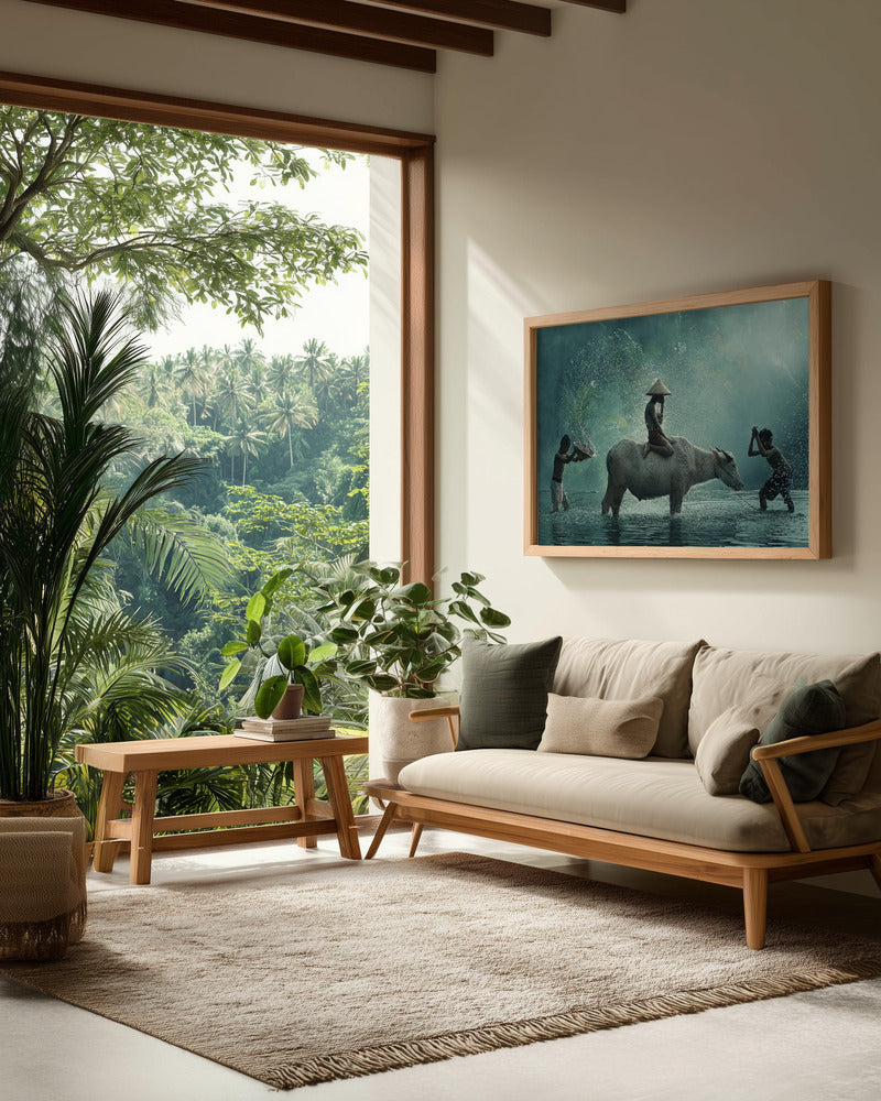 Water Buffalo - Poster / Art Print - interiör