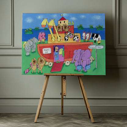 The Animals Enter Two by Two into Noah's Ark - Poster / Art Print - interiör