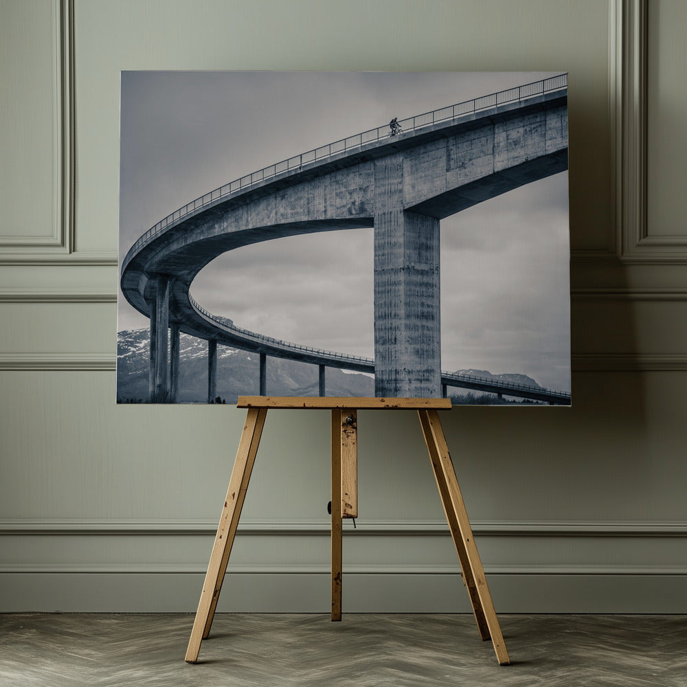 the lonely biker - Poster / Art Print - interiör
