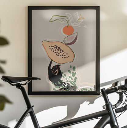 Balancing Fruits - Poster / Art Print - interiör