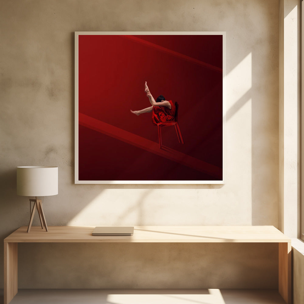 Red Chair - Poster / Art Print - interiör