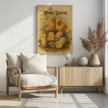 Happy Easter No 5 - Poster / Art Print - interiör