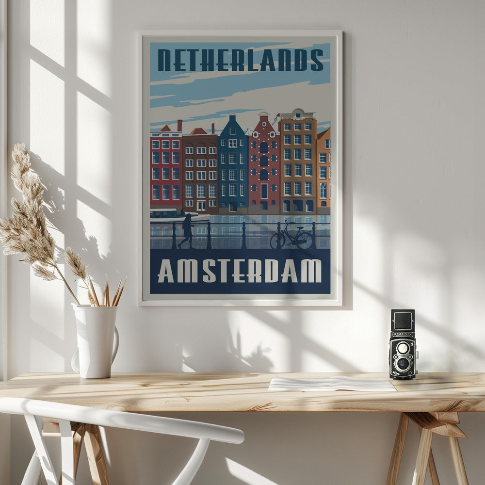 Amsterdam Travel Print - Poster / Art Print - interiör