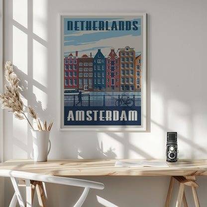 Amsterdam Travel Print - Poster / Art Print - interiör