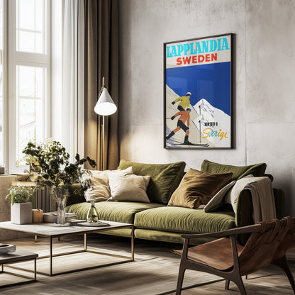 Winter Tourism: Lapplandia Sweden - Poster / Art Print - interiör