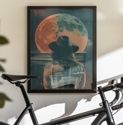 Watching the Moon - Poster / Art Print - interiör