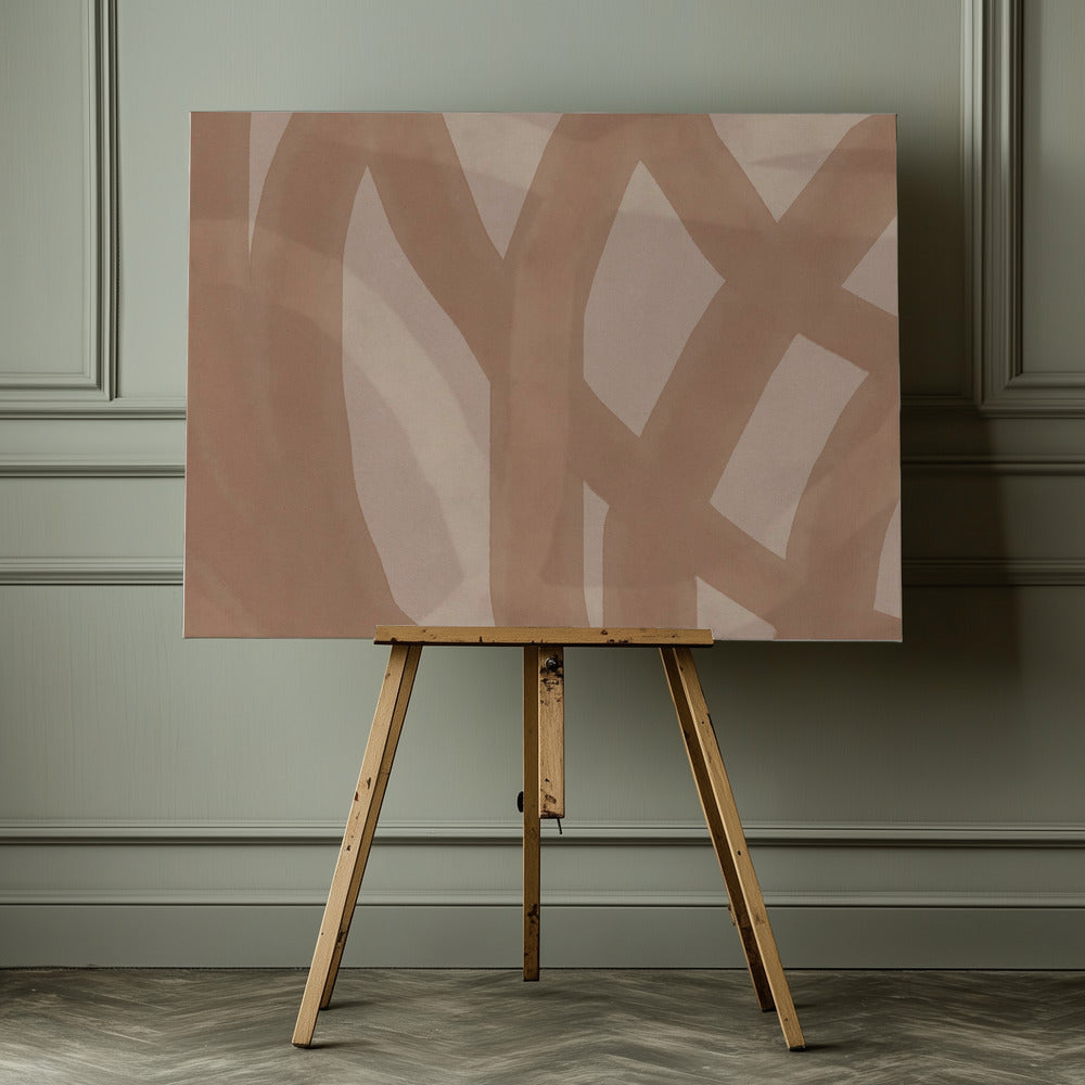Neutral Abstract Watercolor In Nude and Pastel  9 - Poster / Art Print - interiör