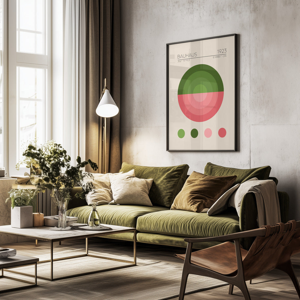 Bauhaus Yesil Daire - Poster / Art Print - interiör