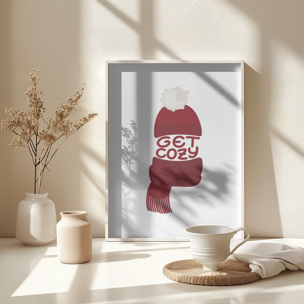 Get cozy (red) - Poster / Art Print - interiör
