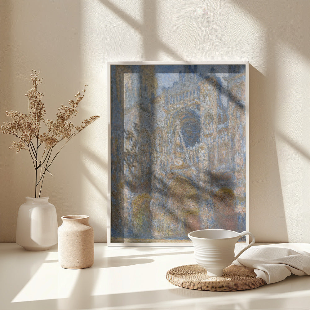 Rouen Cathedral - The Facade in Sunlight - Poster / Art Print - interiör