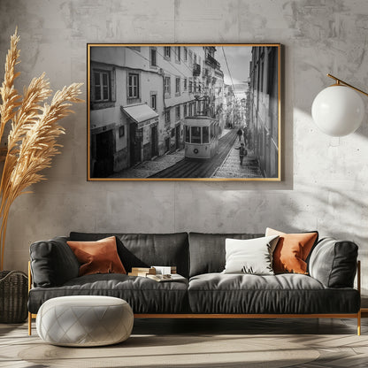 Tram in Lisbon - Poster / Art Print - interiör