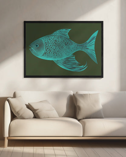 Fantasy Fish - Poster / Art Print - interiör