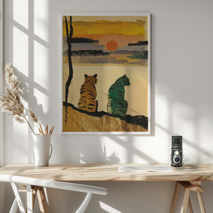 Resting Tigers - Poster / Art Print - interiör