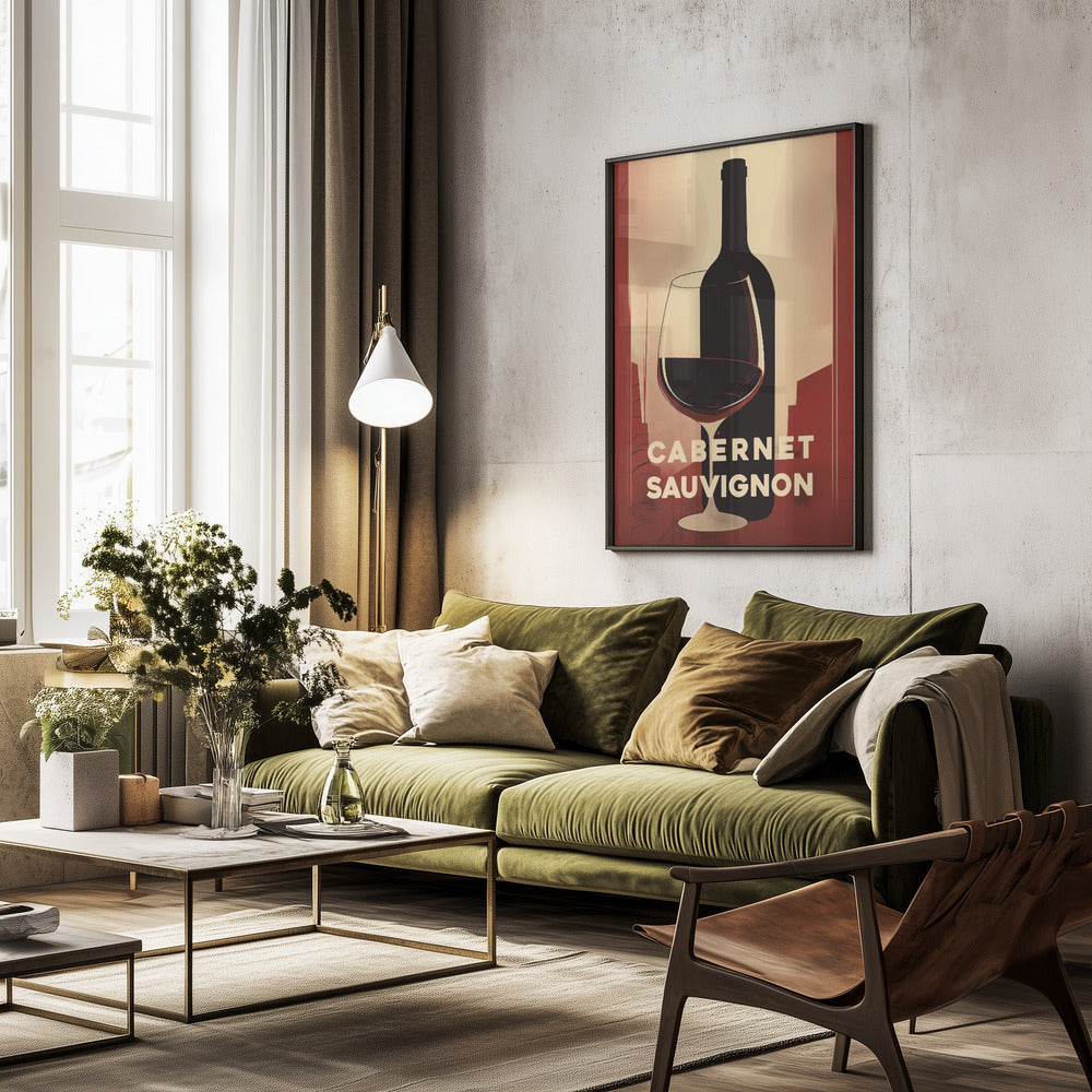 Red Red Wine No 3 - Poster / Art Print - interiör