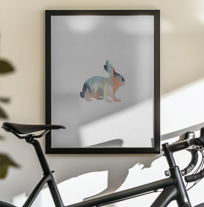 Pastel Rabbit - Poster / Art Print - interiör