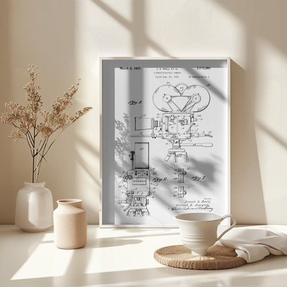 Cinematographic Camera Patent 1937 - Poster / Art Print - interiör