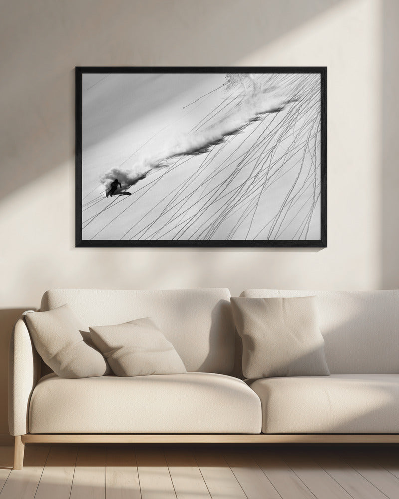Skiing Powder - Poster / Art Print - interiör