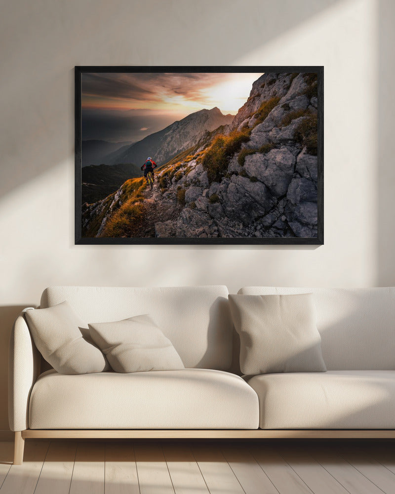 Sunset high alpine ride - Poster / Art Print - interiör