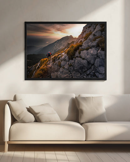 Sunset high alpine ride - Poster / Art Print - interiör