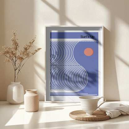 Surf's Up Blue - Poster / Art Print - interiör