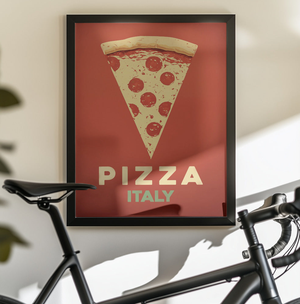 Pepperoni Pizza Slice - Poster / Art Print - interiör