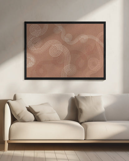 calming essentials loops Mocha Mousse - Poster / Art Print - interiör