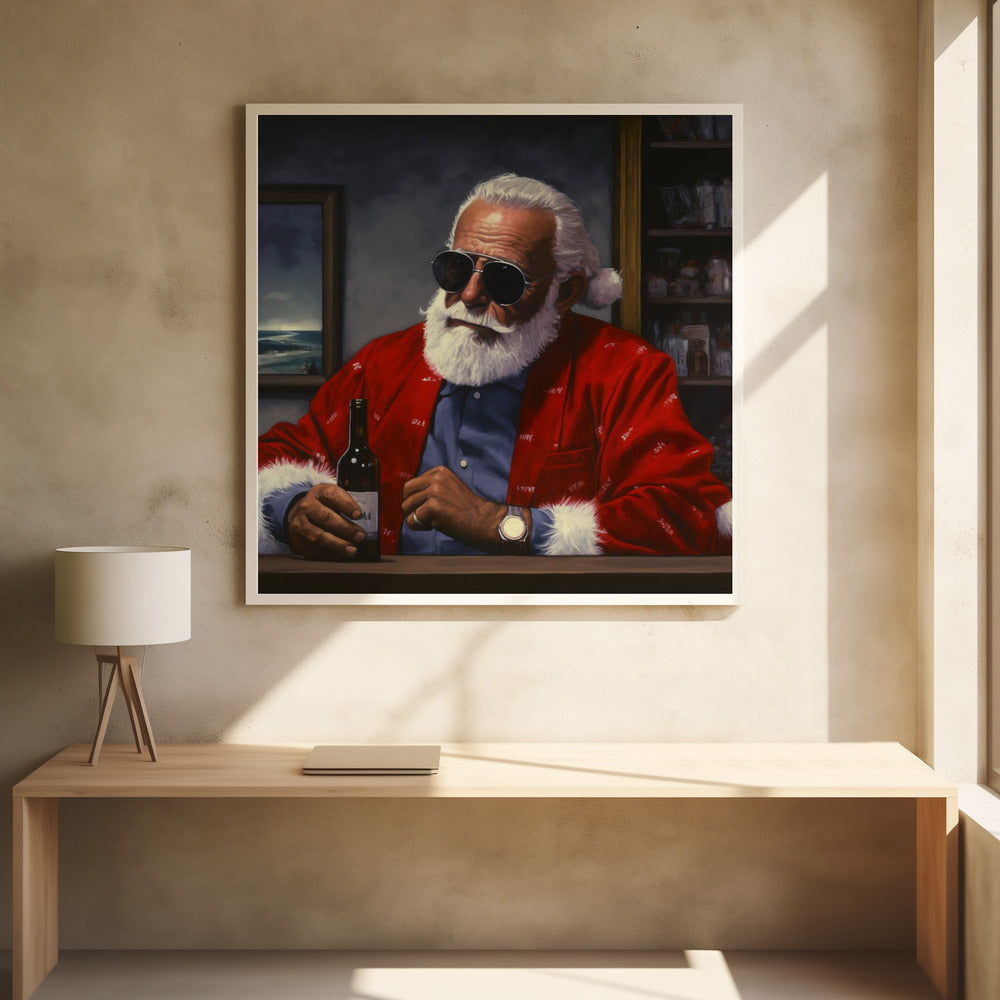 Sun Tan Claus - Poster / Art Print - interiör