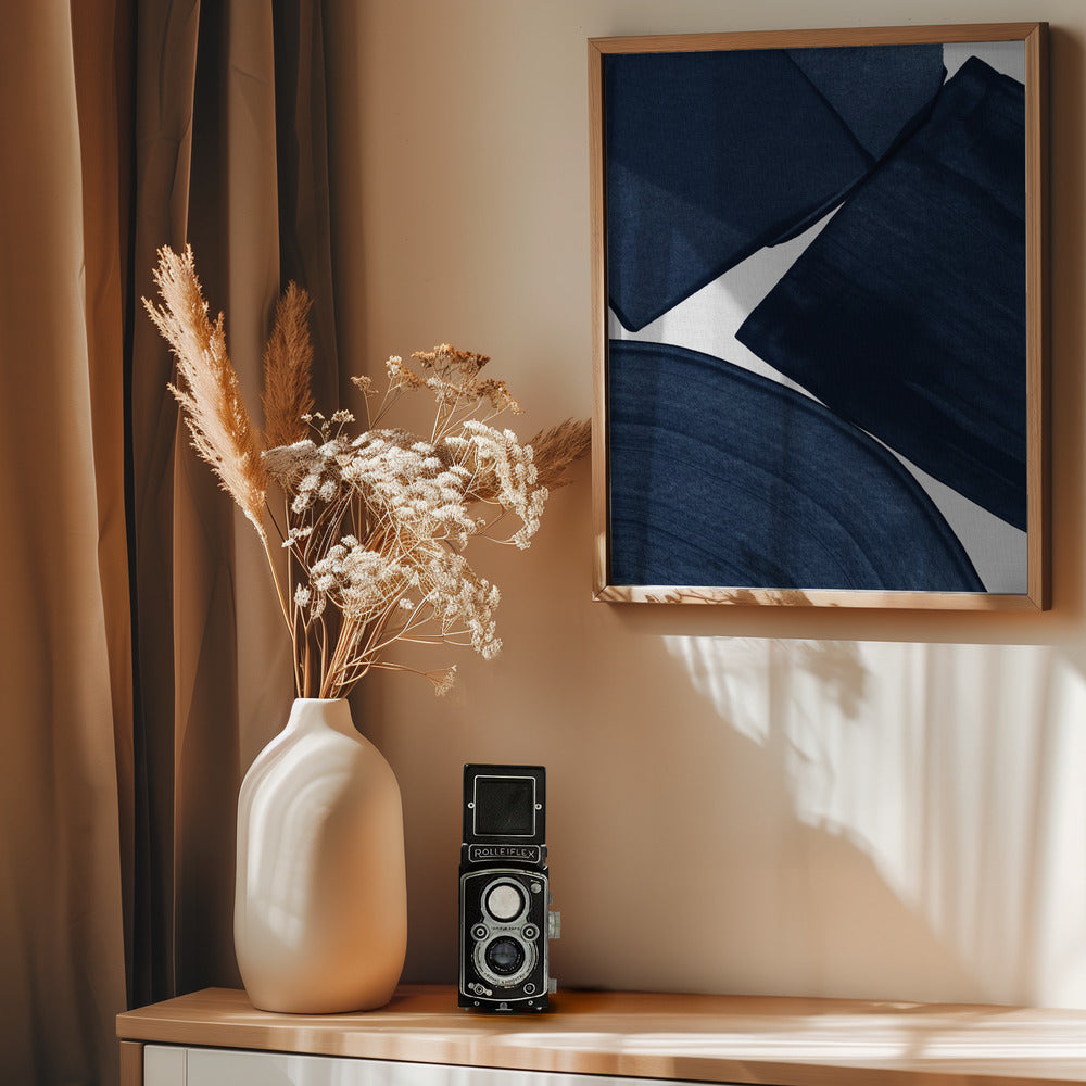 Minimalist Painting Blue II - Poster / Art Print - interiör