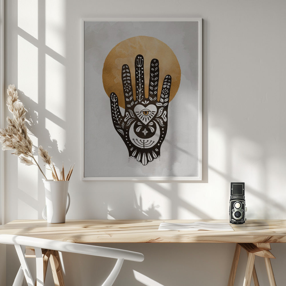 Mystic Hand Design - Poster / Art Print - interiör