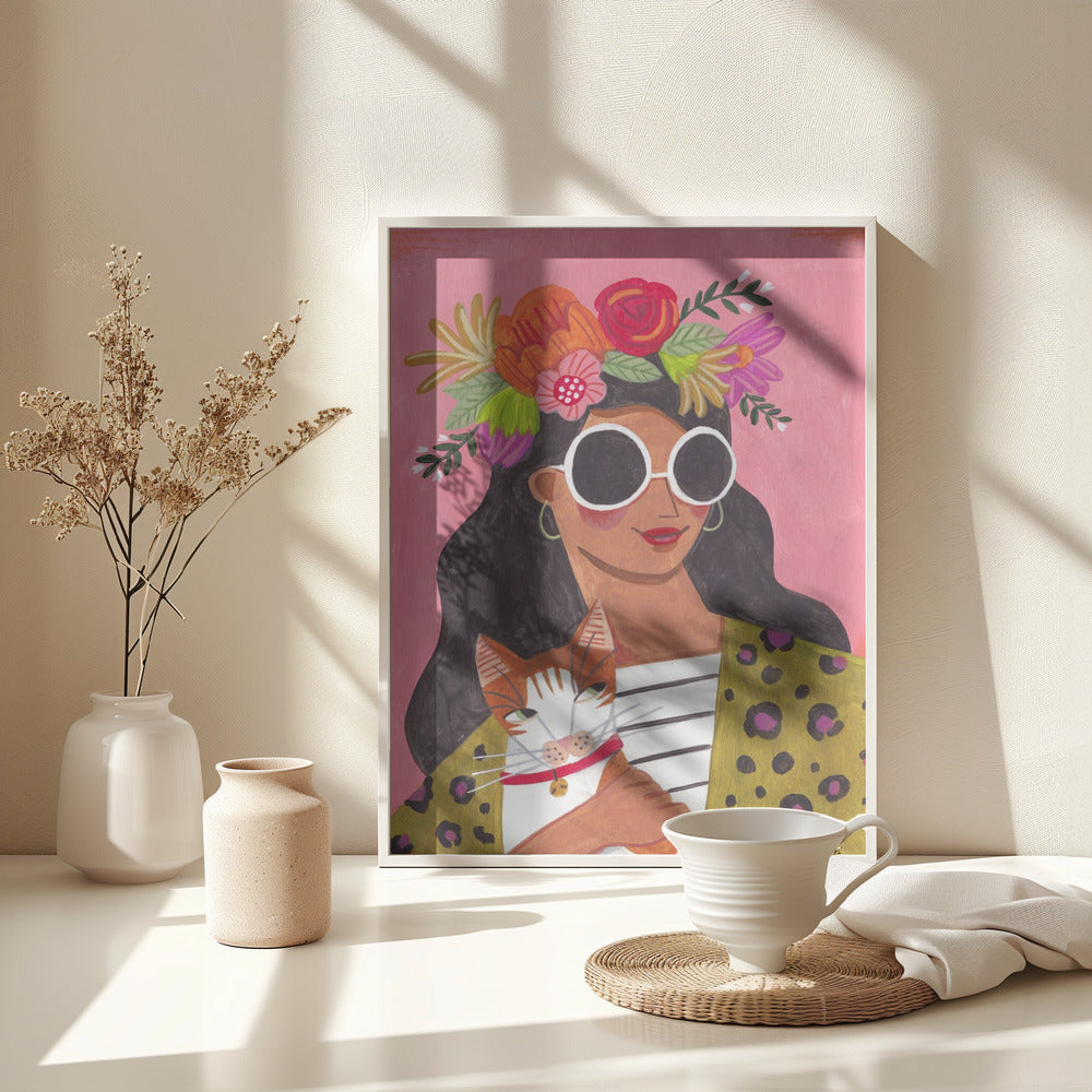 Cat Lady - Poster / Art Print - interiör
