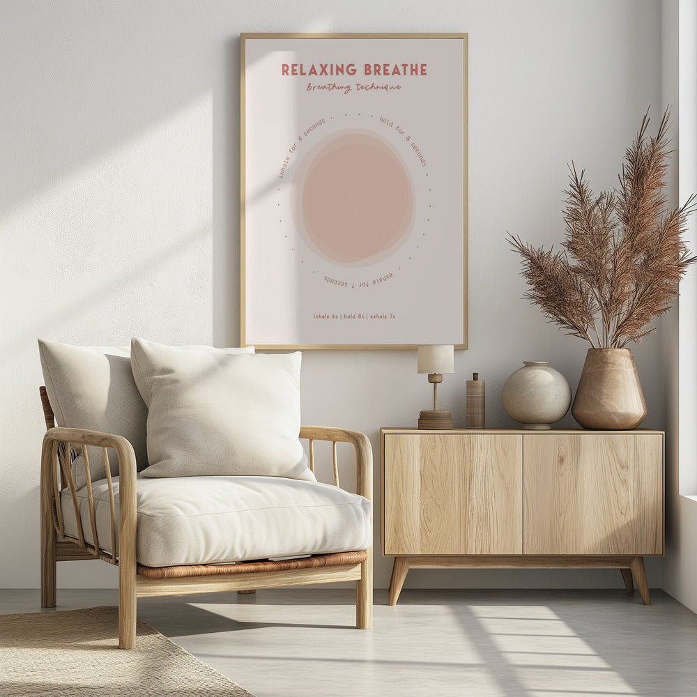 Relaxing Breathe - Poster / Art Print - interiör