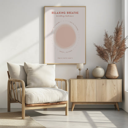 Relaxing Breathe - Poster / Art Print - interiör