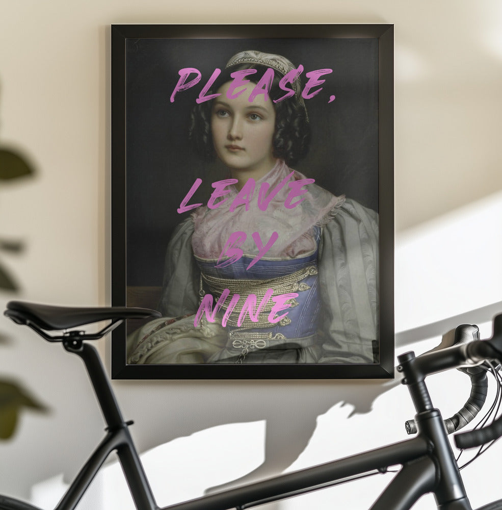 Please, Leave By Nine - Poster / Art Print - interiör