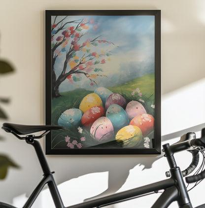 Happy Easter No 1 - Poster / Art Print - interiör