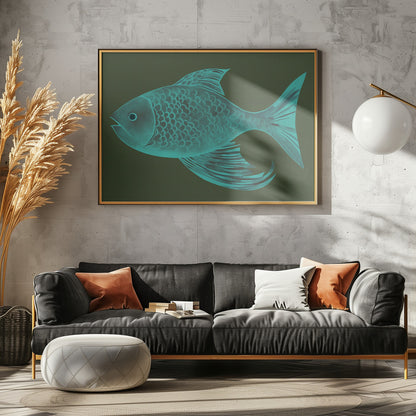 Fantasy Fish - Poster / Art Print - interiör