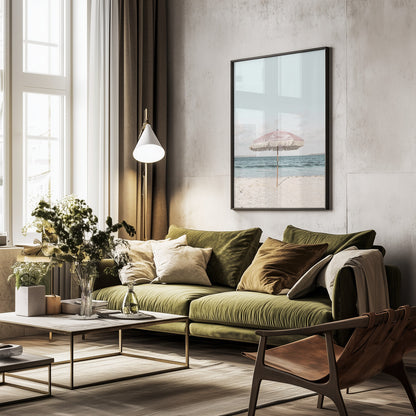 Pink Umbrella - Poster / Art Print - interiör