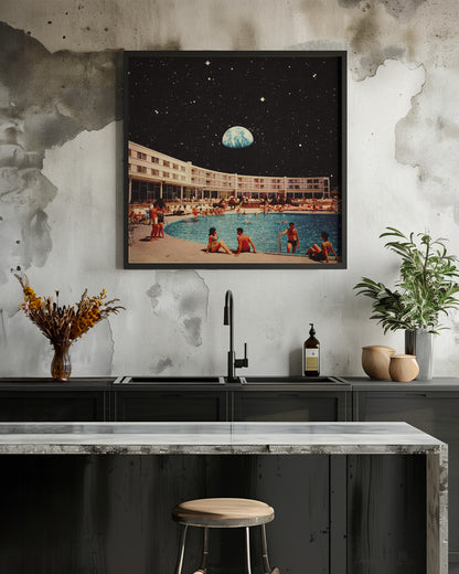 Lunar Pool - Poster / Art Print - interiör