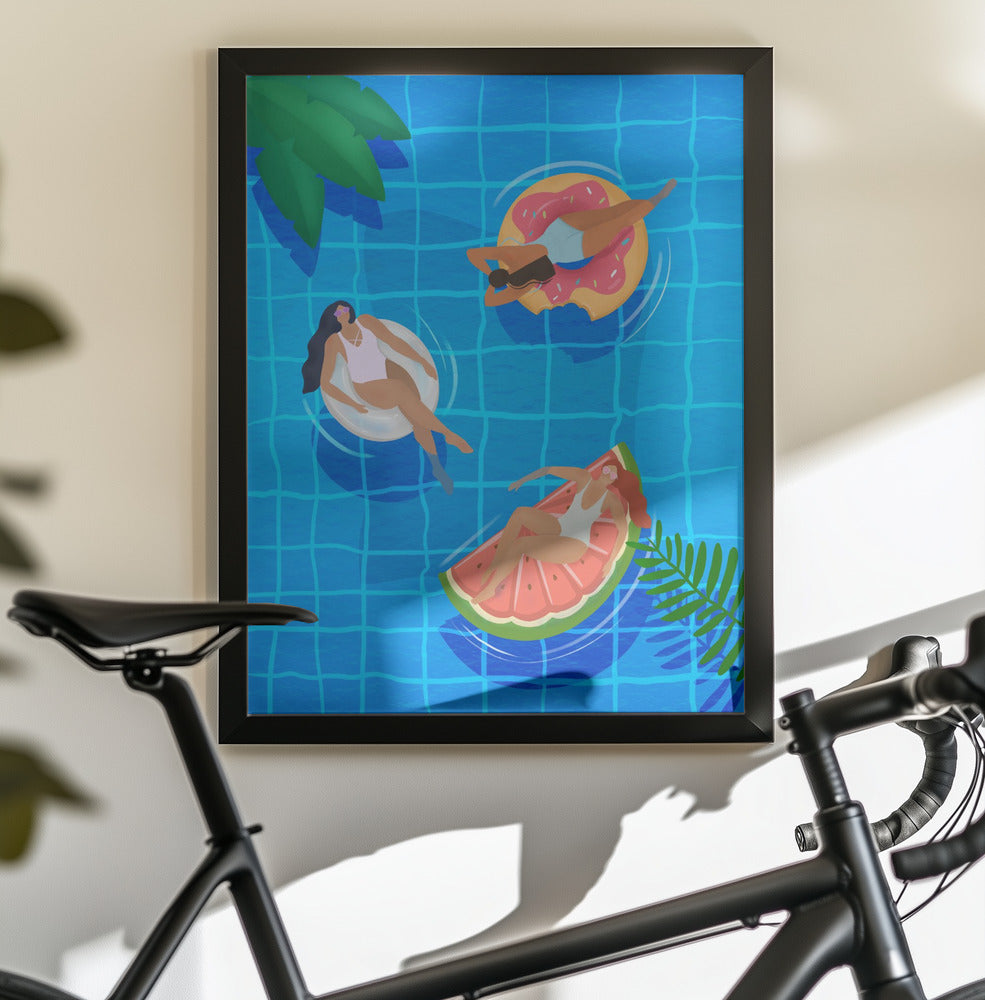 Pool Ladies - Poster / Art Print - interiör