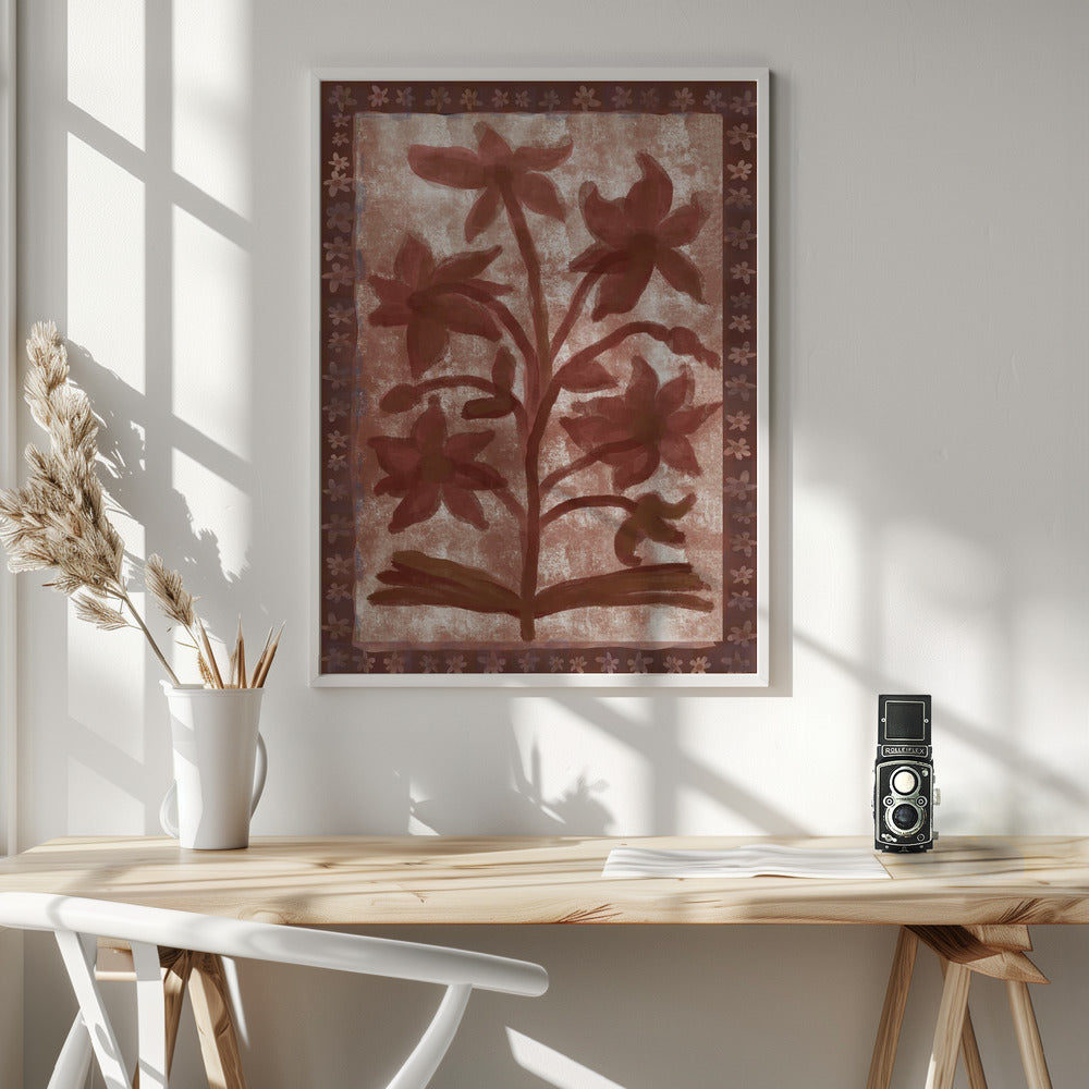 Floral Tapies - Poster / Art Print - interiör
